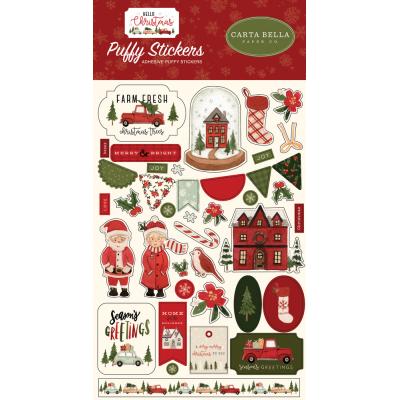 Carta Bella Hello Christmas - Puffy Stickers